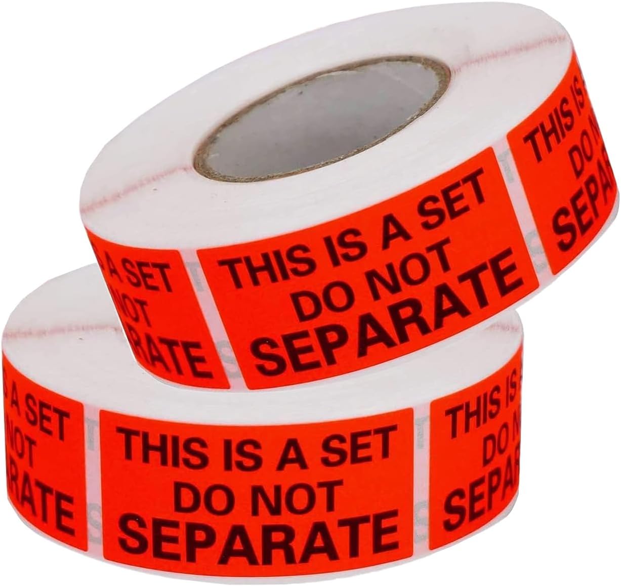 This is a Set Do Not Separate Labels, Fluorescent Orange FBA Packing Labels (1in. X 2in. - 500/Roll), 2 Rolls,Total 1,000 Labels