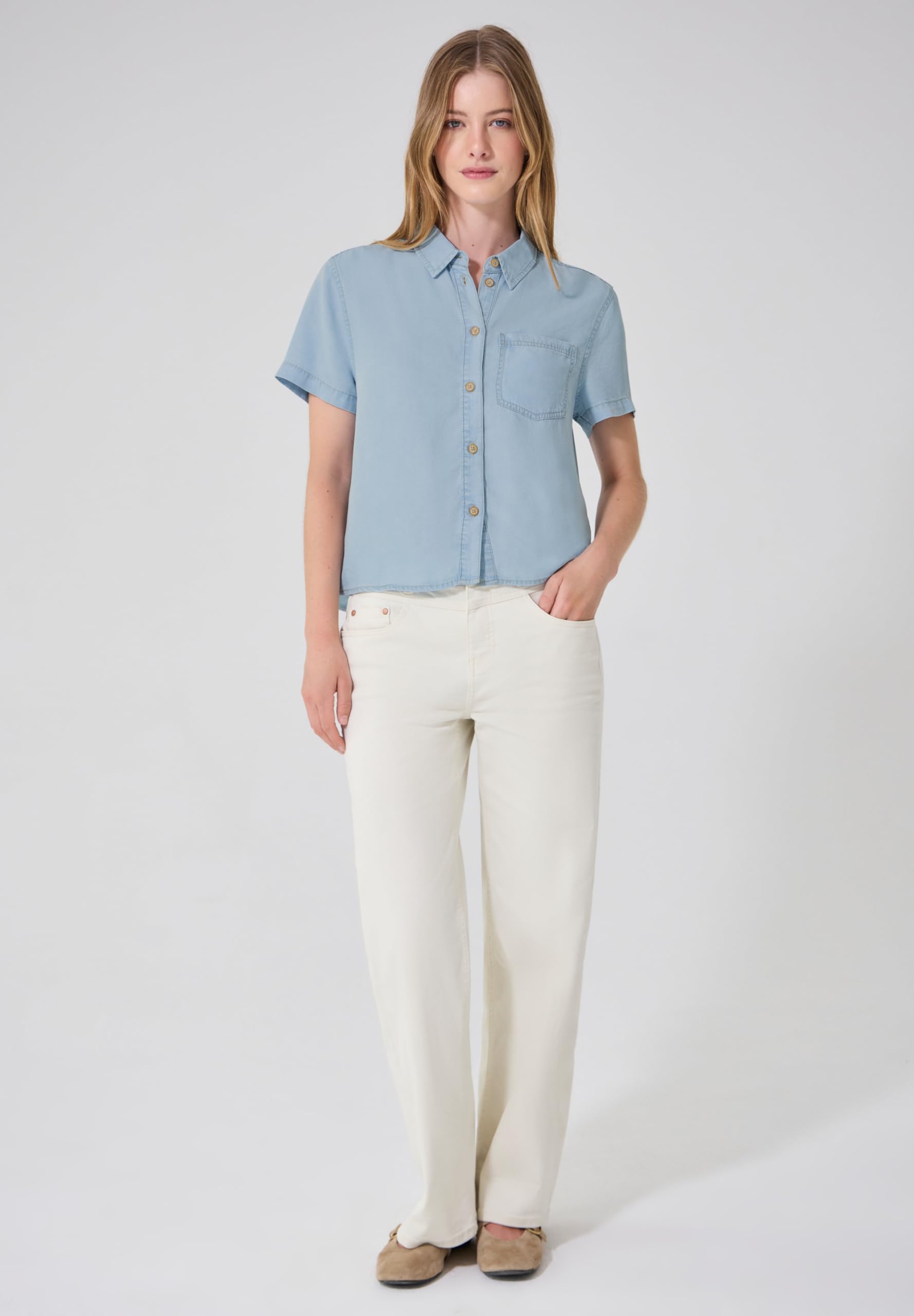 Street One Studio 3413202 Camicia a Maniche Corte in Lyocell Donna (Pacco da 1)