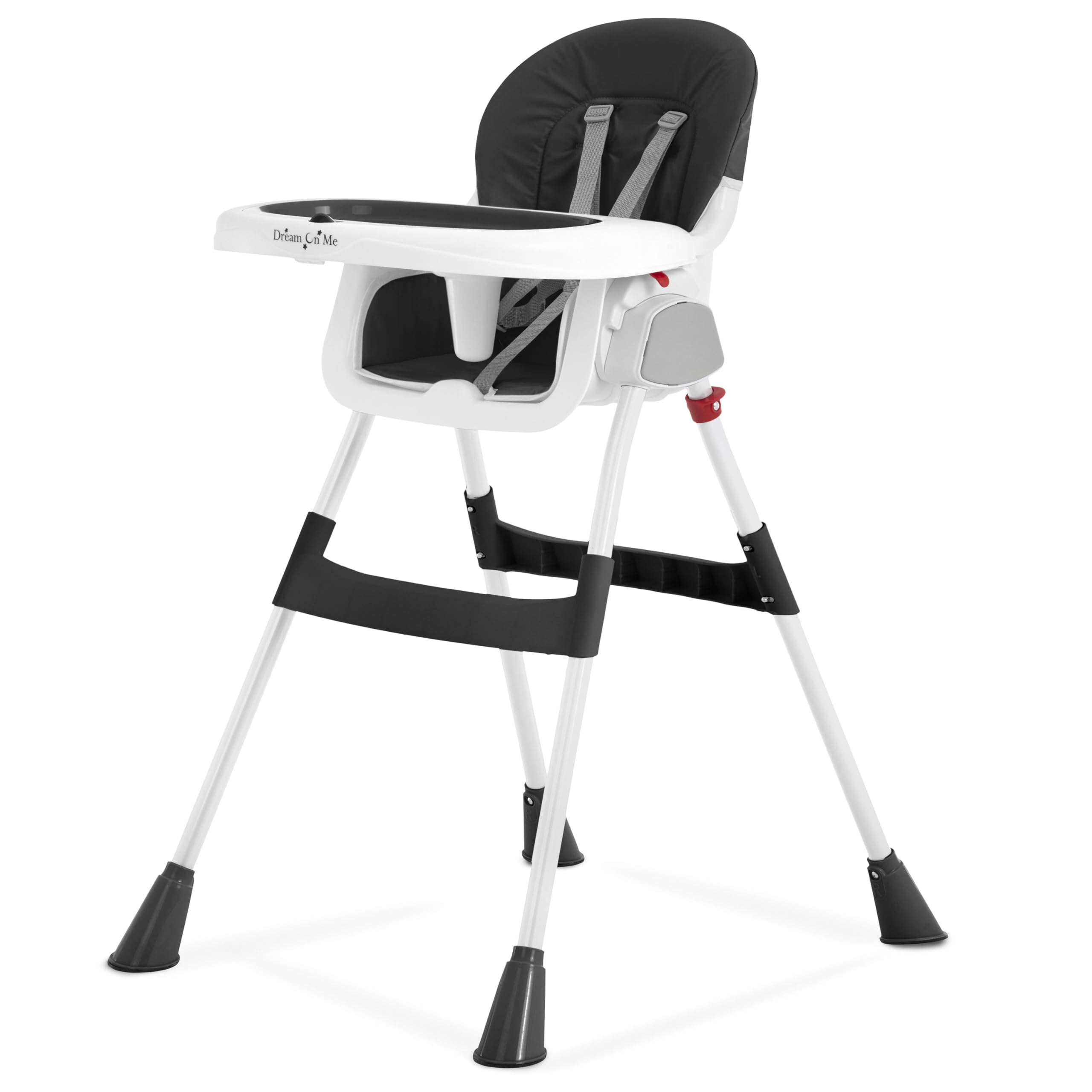 Dream On MePortable 2-in-1 Tabletalk High Chair, Convertible Compact High Chair, Light Weight Portable Highchair, Black