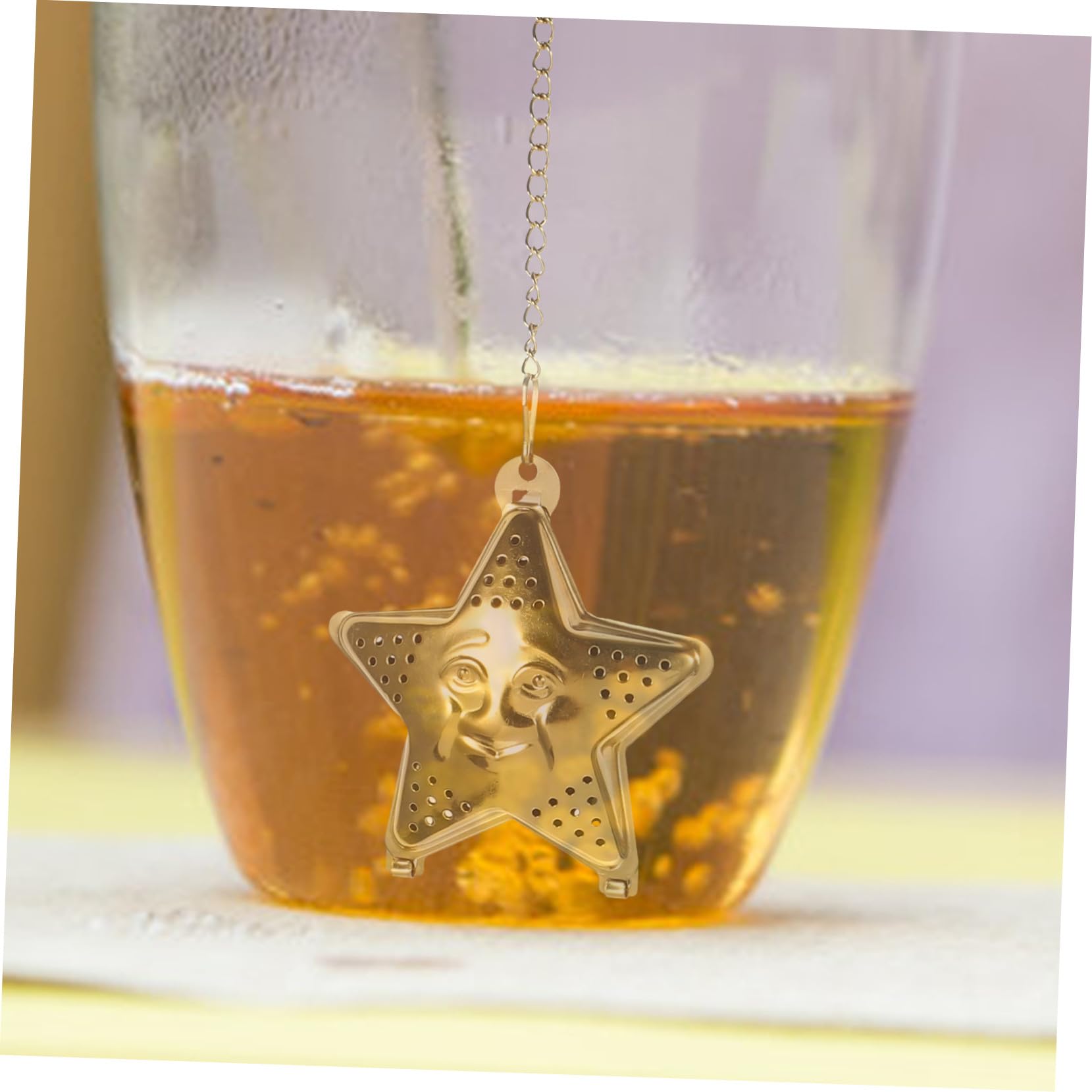 2 Infusores de Té de Acero Inoxidable con Diseño Innovador y Cadena, Fáciles de Limpiar, para Hierbas y Especias, Paquete de 2 Piezas Ideales para Preparar Té Estilo Aleatorio