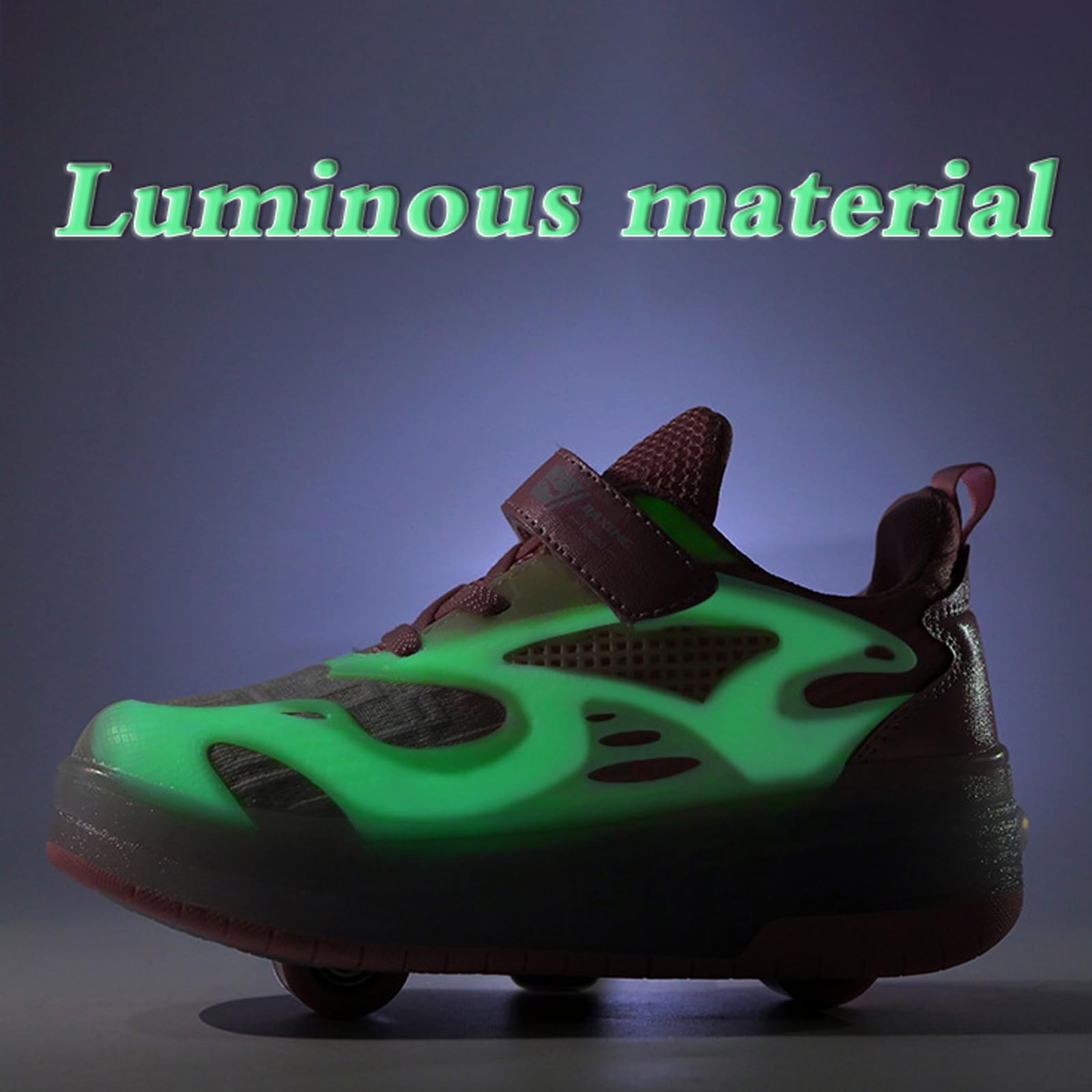 Baskets à roulettes Enfant Garçons Filles, Chaussures à roulettes Rechargeables USB LED Lumière Clignotante Rétractables