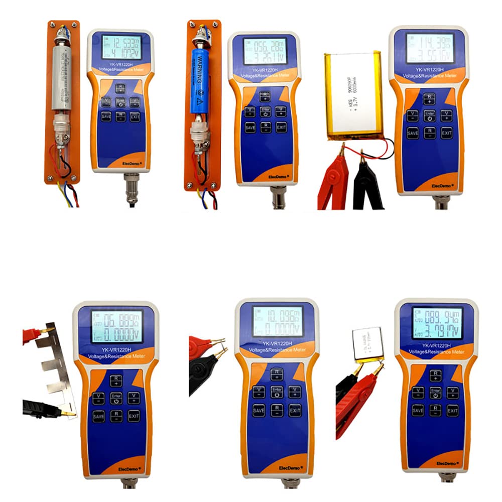 YK-VR1220H Voltage Internal Resistance Meter Rechargable High Precision Battery Tester 0.001mΩ-200Ω 0.0001V±120V MicroUSB