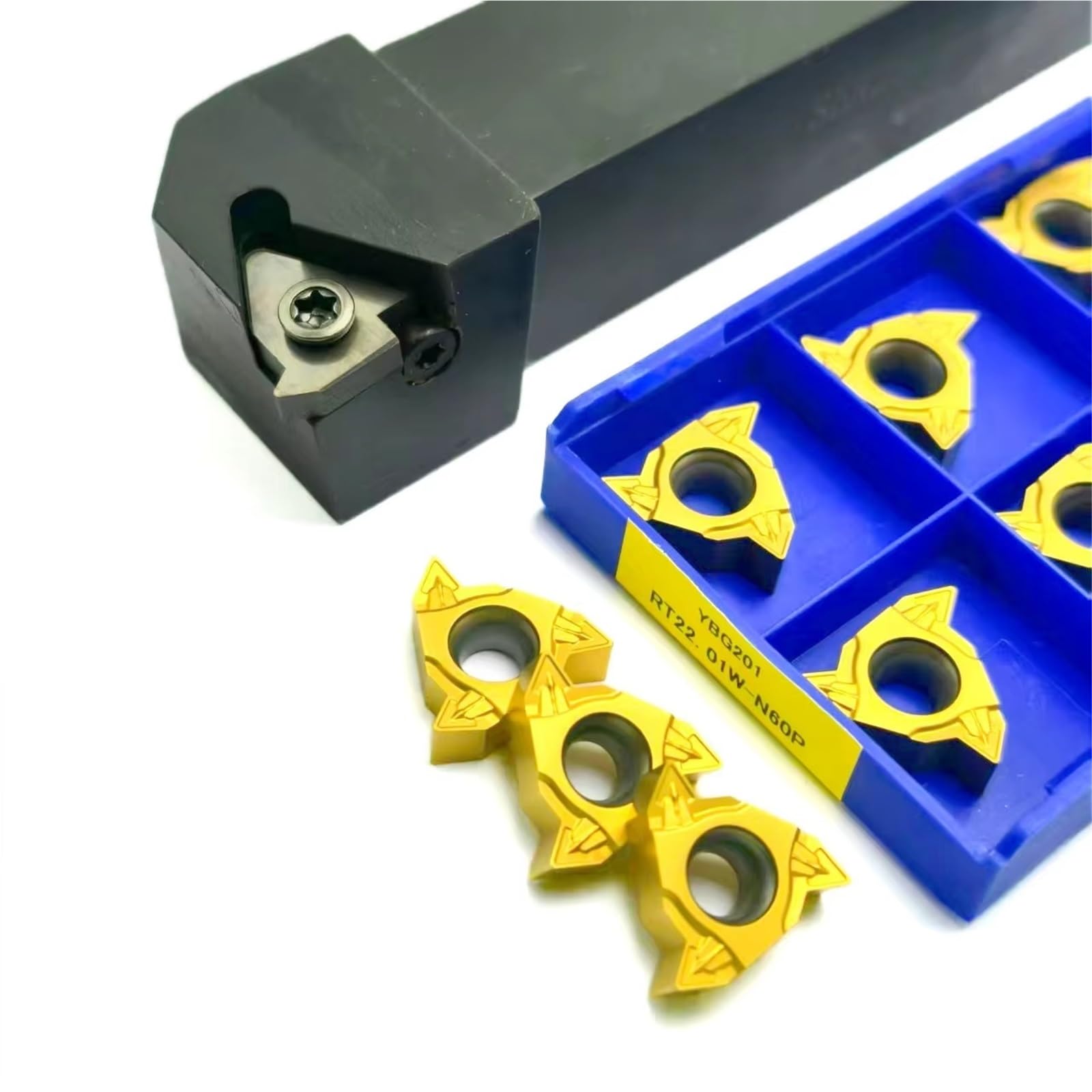 SER2020K22 SER2525M22 portaherramientas de torno de hilo externo MMT22 RT22 inserto de carburo de CNC MMT22ER AG60 VP15TF RT22.01W N60P YBG201 Herramienta de Torno(SER2525M22)