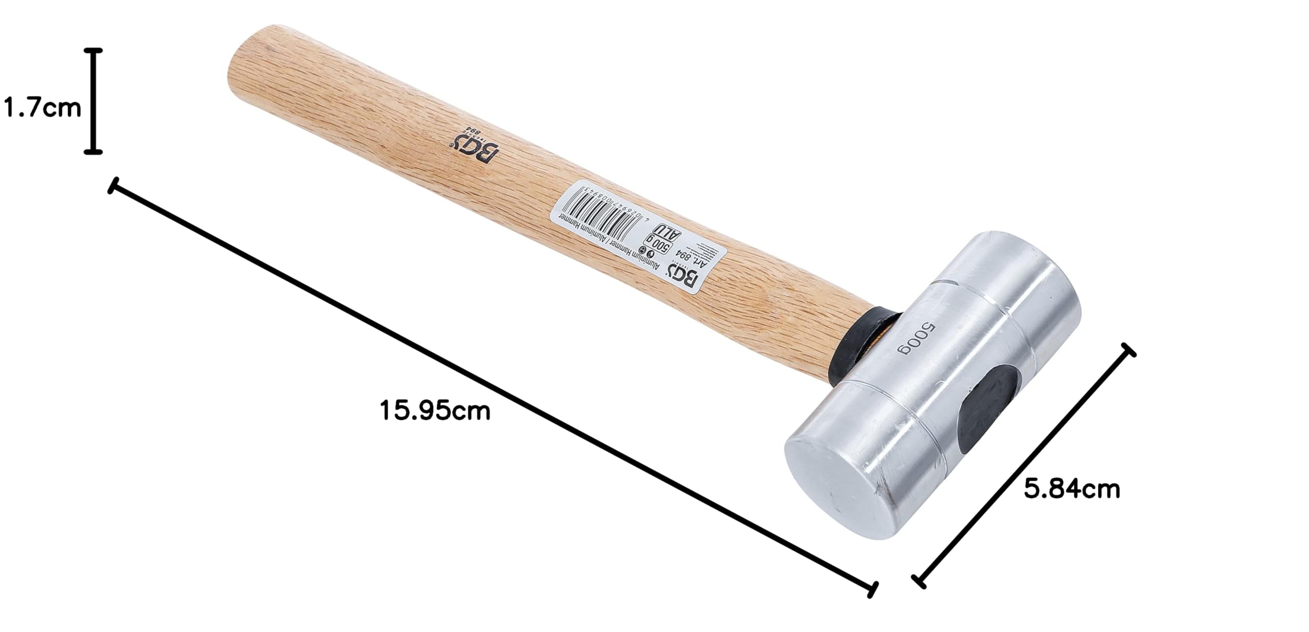 BGS 894 | Martillo de aluminio | Ø 45 mm | 500 g
