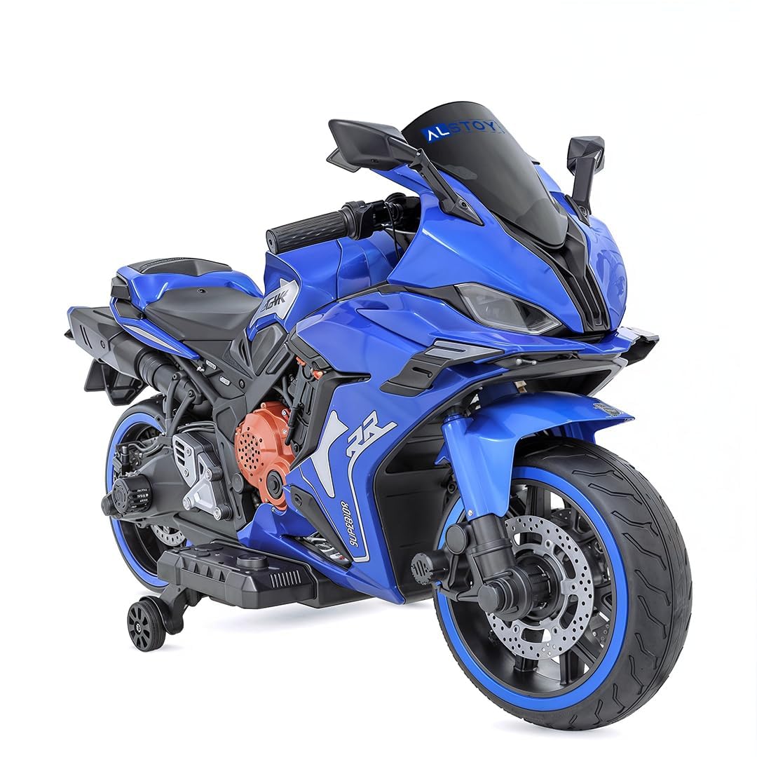 Alstoy Kids Rider-X Toy Bike with Rechargeable 12v Battery Operated Electric Ride-on Bike for Kids | BIS/ISI Approve Safe | 6 Months All Electric Warranty | 5 to 12 Years | Large | Blue-image-26
