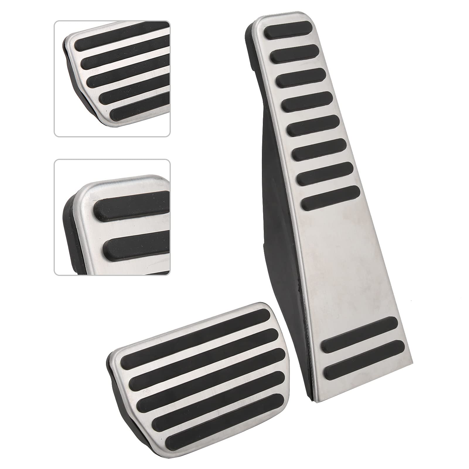 Bremspedal, Auto Gas-/Bremspedal Edelstahl Anti-Rutsch-Pedal-Kit Kompatibel mit XC60/S90/XC90
