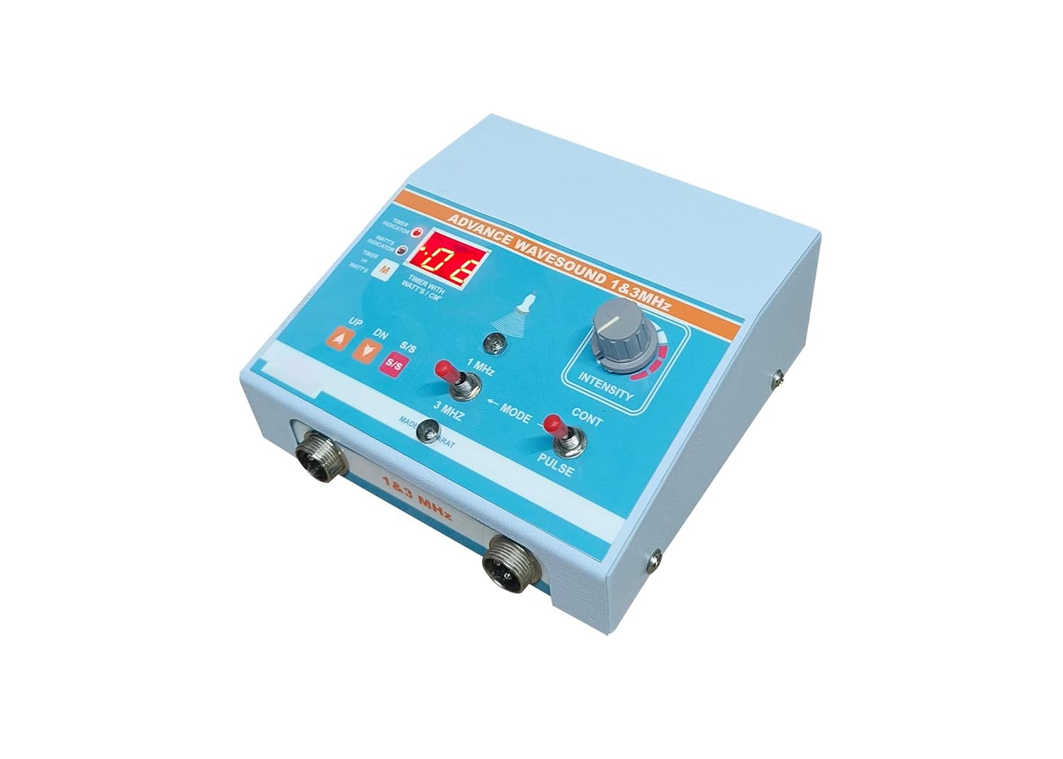 Advance Wave-Sound Ultrasonic Therapy 1 Mhz + 3 Mhz With Timer Compact Physiotherapy Machine Portable Ultrasonic 1&3 mhz Therapy Device for for Personal use and Home Visit Purpose Advance Wave-Sound Ultrasonic Therapy 1 Mhz + 3 Mhz With Timer Compact Physiotherapy Machine Portable Ultrasonic 1&3 mhz Therapy Device for for Personal use and Home Visit Purpose