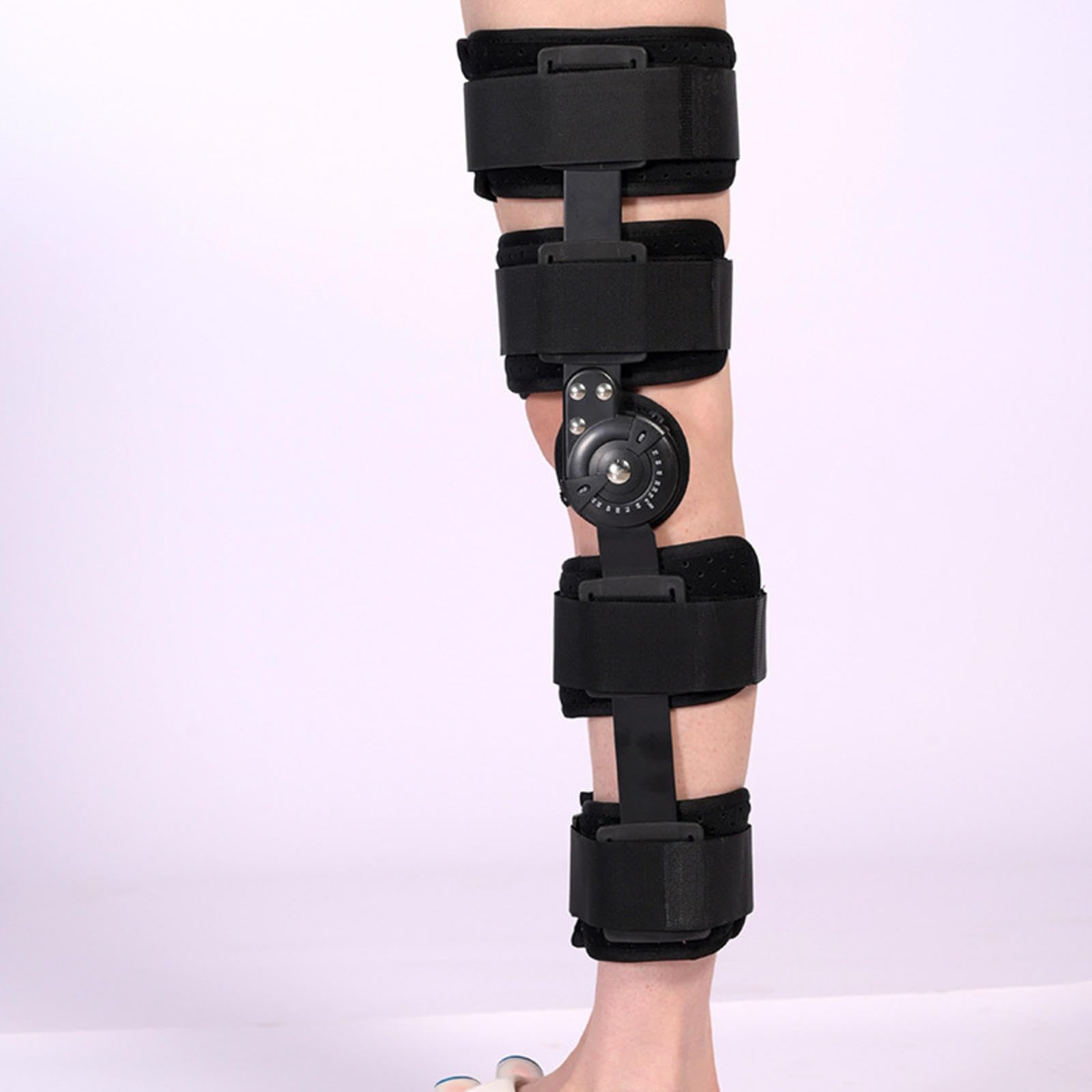 Inmovilizador de Rodilla Postoperatorio Para Desgarro de Menisco, Distensión de Ligamento, Recuperación de Cirugía, Rodillera Ajustable y Cómoda con Bisagras Para Hombres y Mujeres