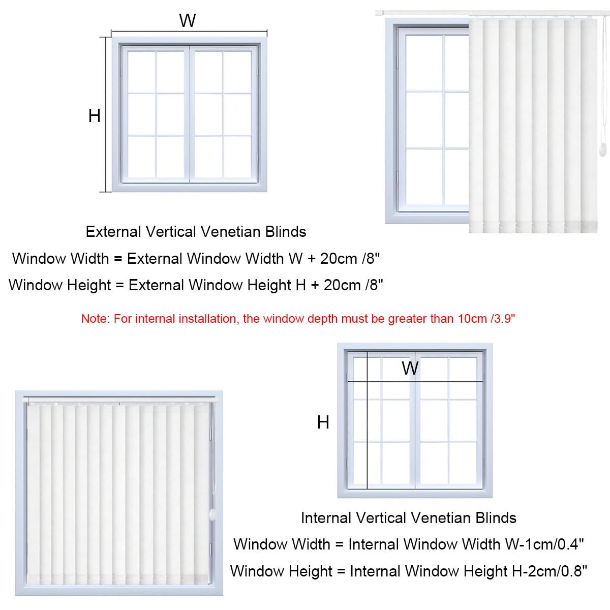 Générique Store à Lamelles Vertical, Store Californien pour Portes coulissantes, Rideaux en Tissu filtrant la lumière pour Grandes fenêtres, Store Vertical sur Rail Anti-UV Protection(B130xH150cm)