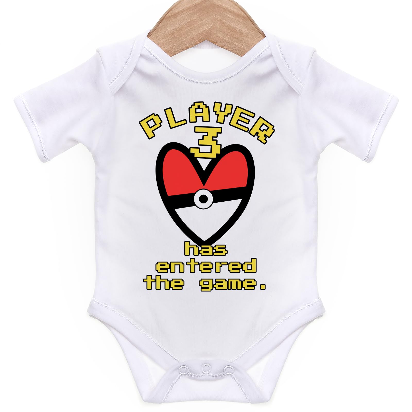 Baby Hustle Women's White Player 3 Has Entered The Game Trainer Design Baby Grow For Baby Girl Or Boy, Cute And Comfortable Baby Vests (0-3 Months, )
