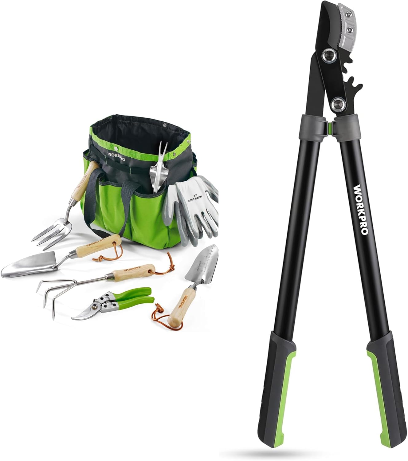 WORKPRO 28" Anvil Lopper and Garden Tools Set