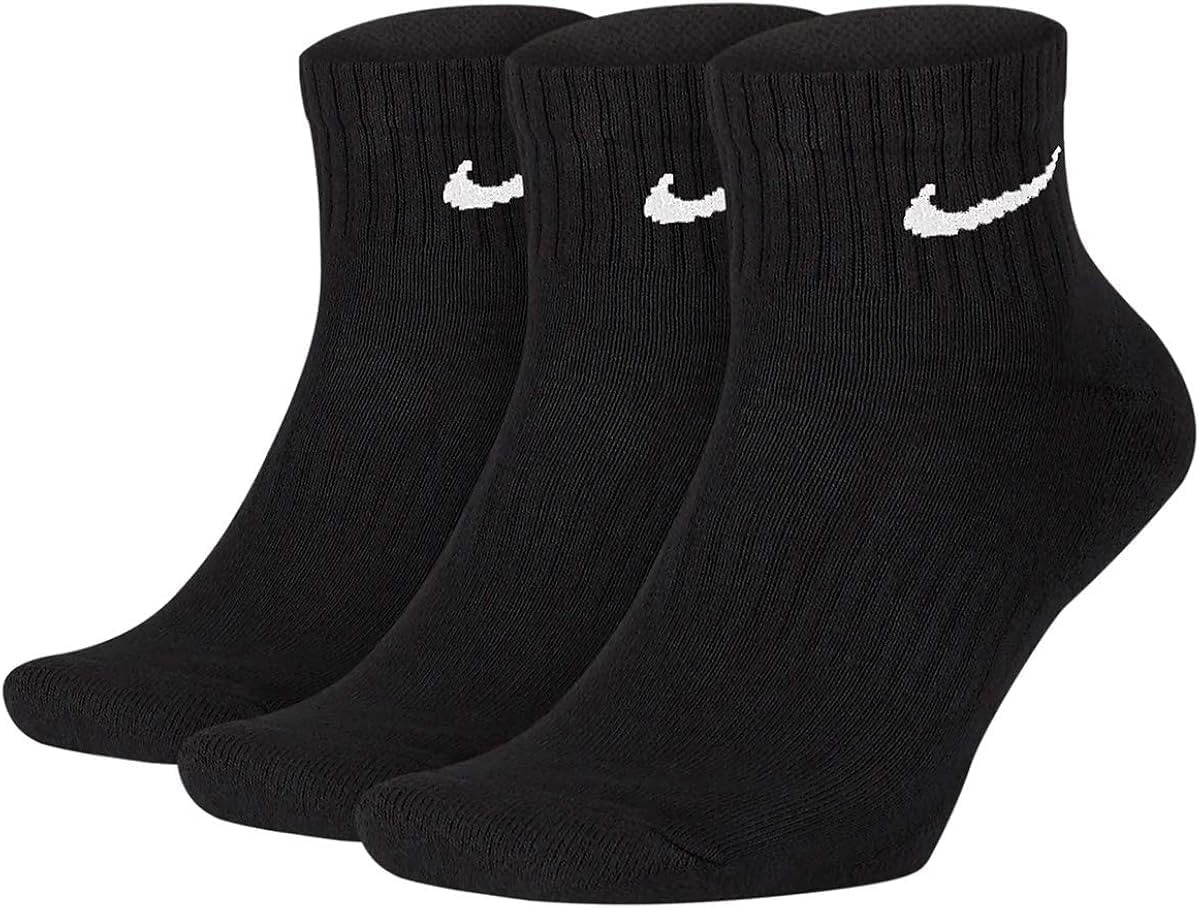 Nike Everyday Cushioned Ankle Athletic Training Casual Socks - 3 Pack