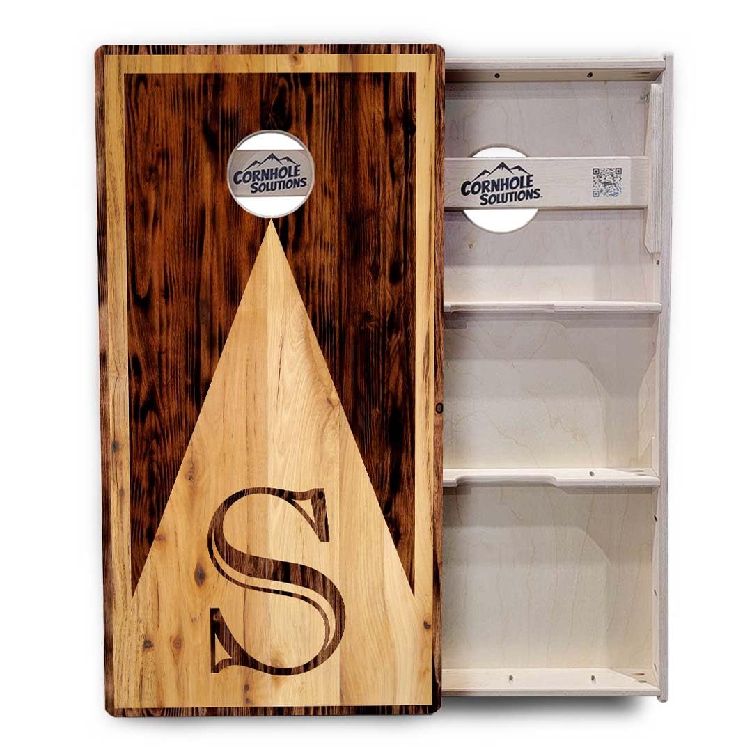 Cornhole Solutions Tournament Cornhole Boards - Regulation 2'x4' Set 3/4" Baltic Birch (Wood Letter Design)