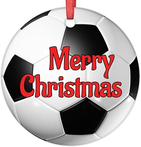 Miniatura 19 de Adornos de Navidad de voleibol, decoraciones deportivas de Navidad para árbol, regalo para amantes del voleibol, adornos de Navidad redondos