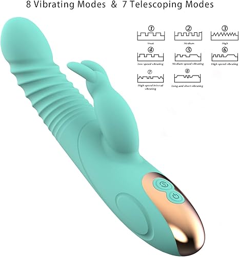 Miniatura 2 de Nuevos juguetes para adultos para mujeres, juego de juguetes de placer con orejas de conejo, 8 frecuencias y 7 modos de empuje, regalos para mujeres
