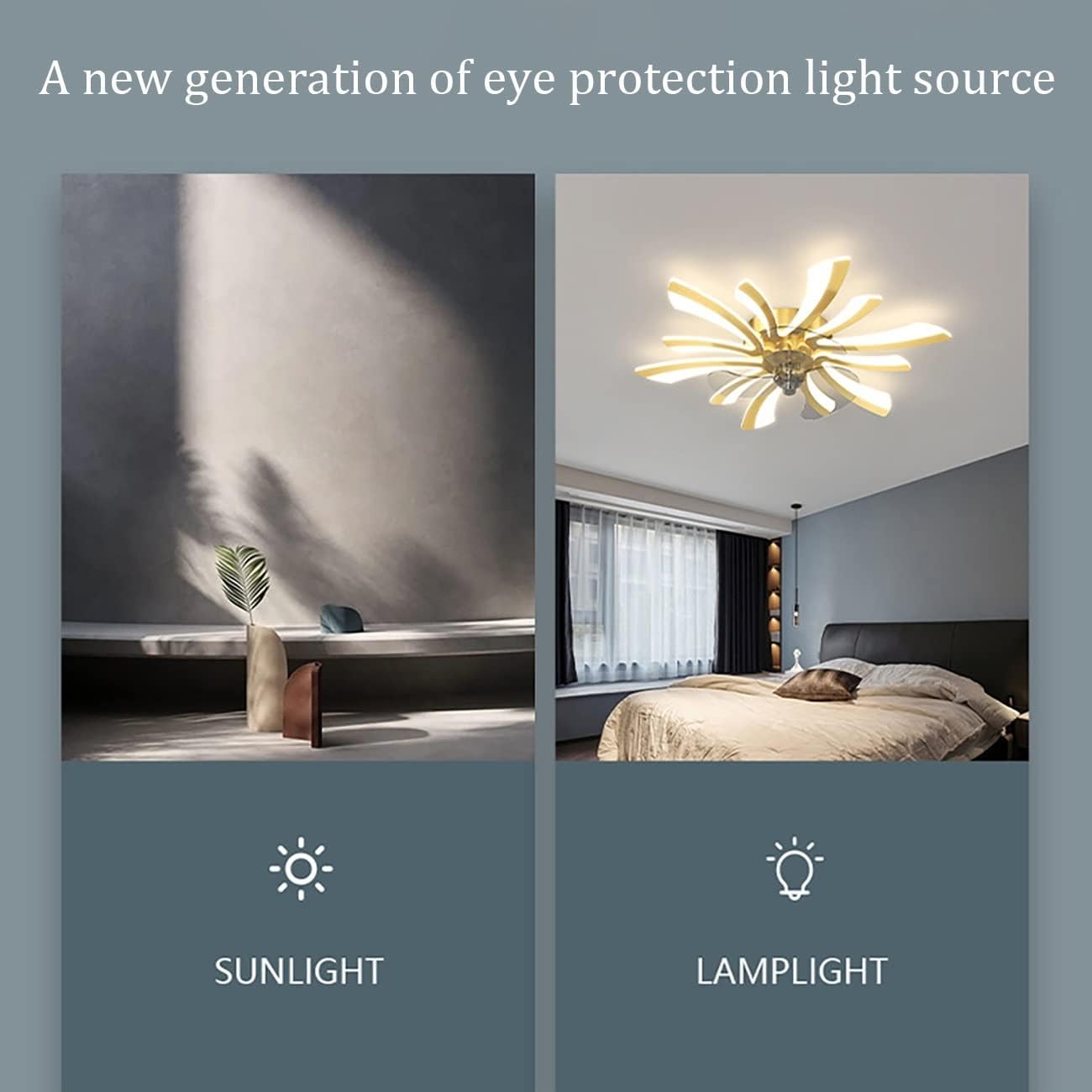 Ceilifans with Lights and Remote Dc Reversible Fan Silent Led Ceilifan Lights with Timer 6 Speed Fan Ceililight for Liviroom Bedroom Diniroom/White/E-90Cm