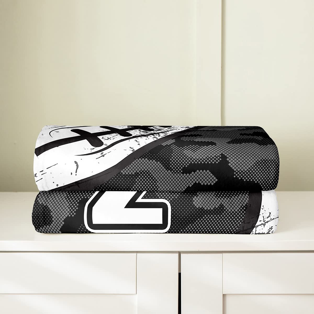 Coperta da calcio sportiva per tutte le stagioni, in pile di flanella, per bambini, ragazzi, ragazze, in microfibra, 150 x 150 cm