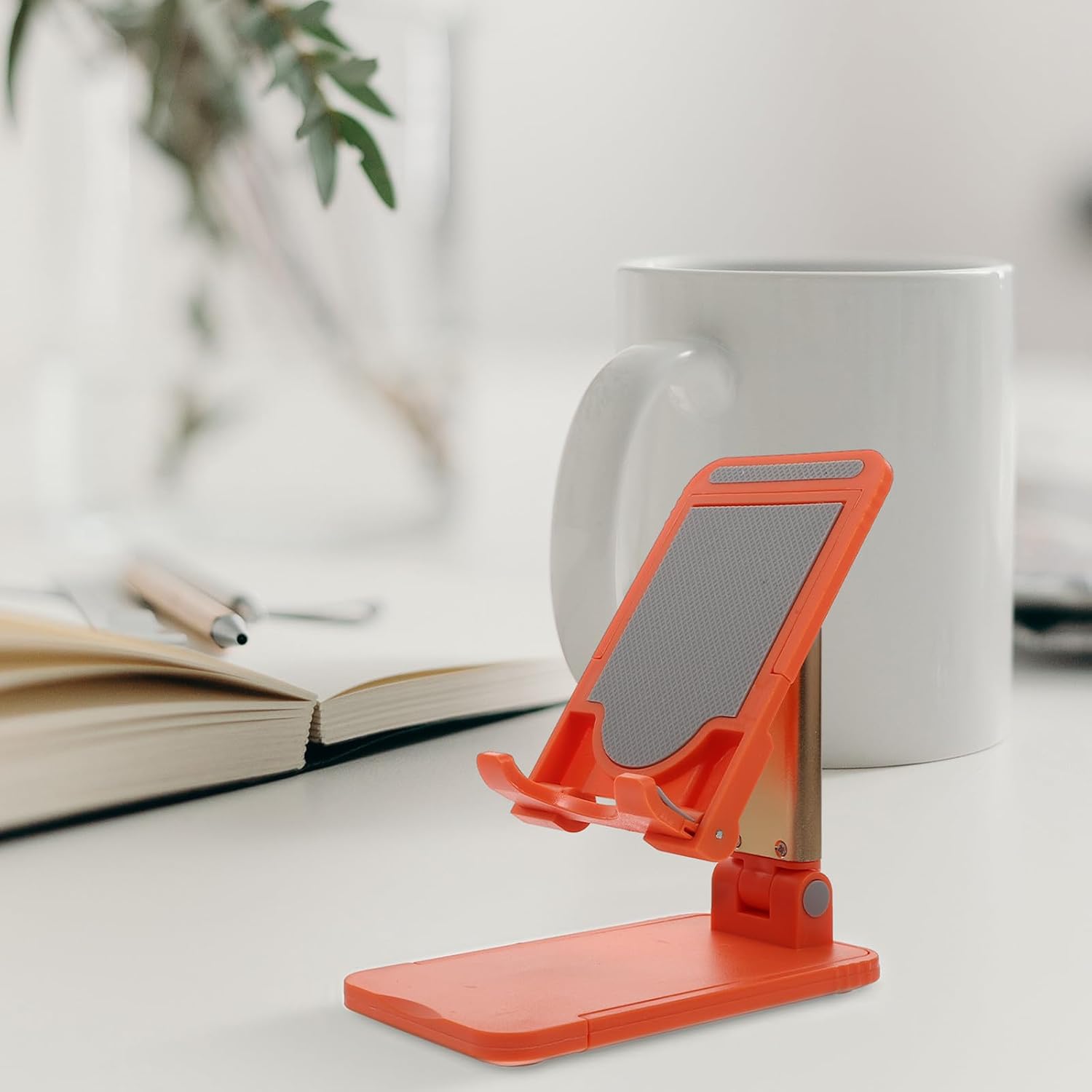 Folding Portable Phone Rack and Laptop Holder, Adjustable Abs Stand with Foldable Design, Lightweight and Compact for Travel and Storage, Household Phone Stand