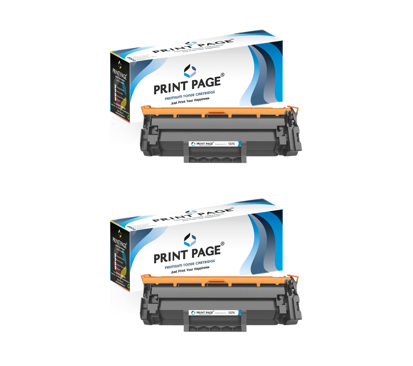 Print Page 137X Toner Cartridge (Print 3000 Pages) Compatible for W1370X for LJ Printers M208Dw, M232Dwc, M233Dw, M233Sdw, M233Sdn (Set of 2)