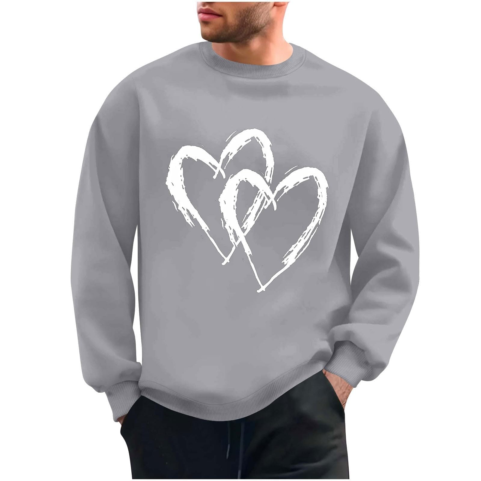 Sudaderas con Capucha Corta Men's Casual Fashionable Loose and Trendy 3D Printed Hooded Round Neck Sweatshirt Ciclismo Hombre Camisa Manga Larga Chaquetas Cortavientos Running Clothing