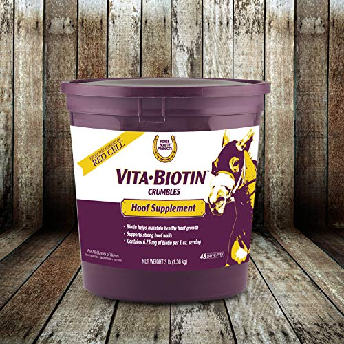 Horse Health Vita Biotin Crumbles, supports proper hoof health in horses, 3 pounds