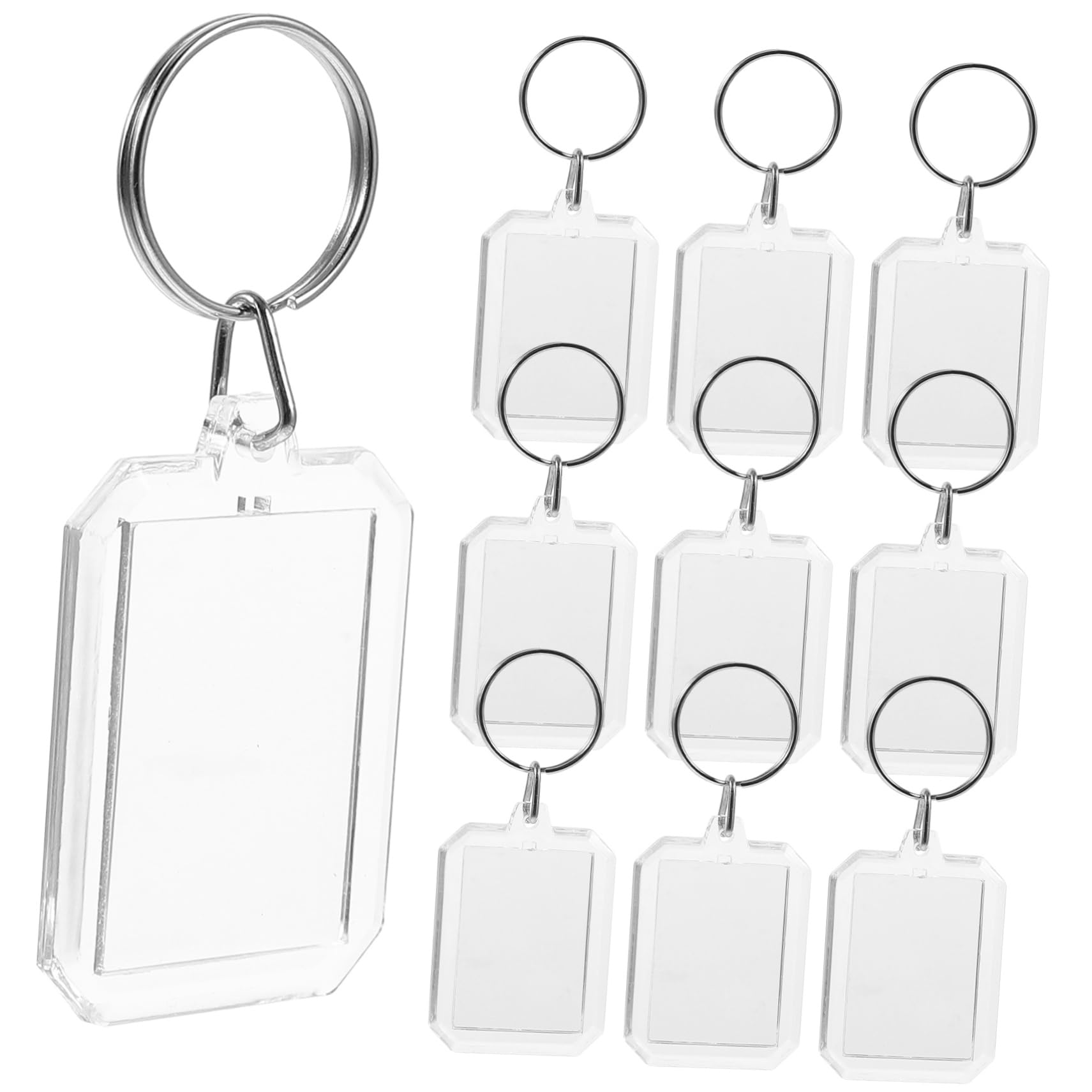 FOMIYES Schlüsselanhänger Rohlinge Diy Bilderrahmen Schlüsselanhänger Für Kreative Handtaschen Dekoration Tragbar Langlebig Transparent Für Designs