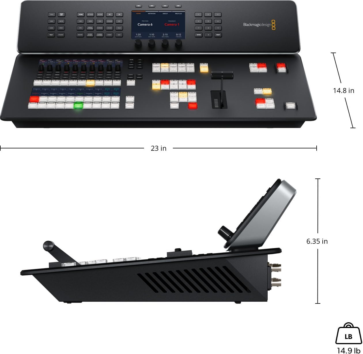 Dimensions of the Blackmagic Design ATEM Television Studio HD8 ISO.