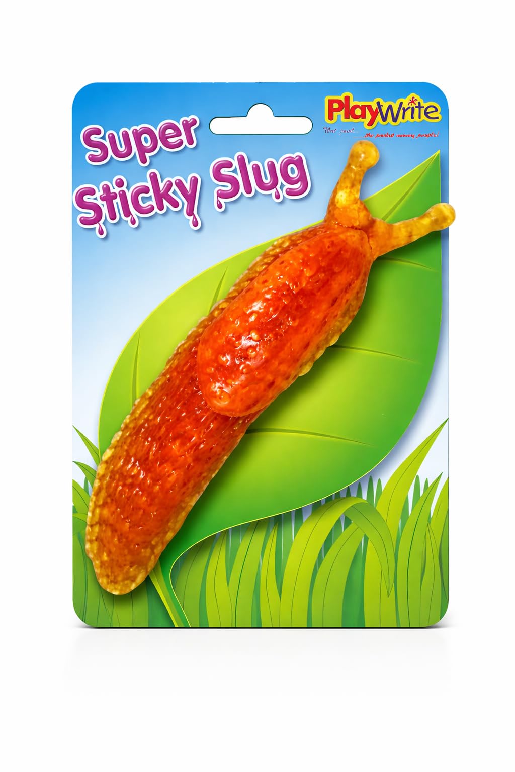 Playwrite Super Sticky Slug Toy 12cm – Stretchy Sticky Sensory Toy, Squishy Fidget Toy, Party Bag Filler, Kids Novelty Gift