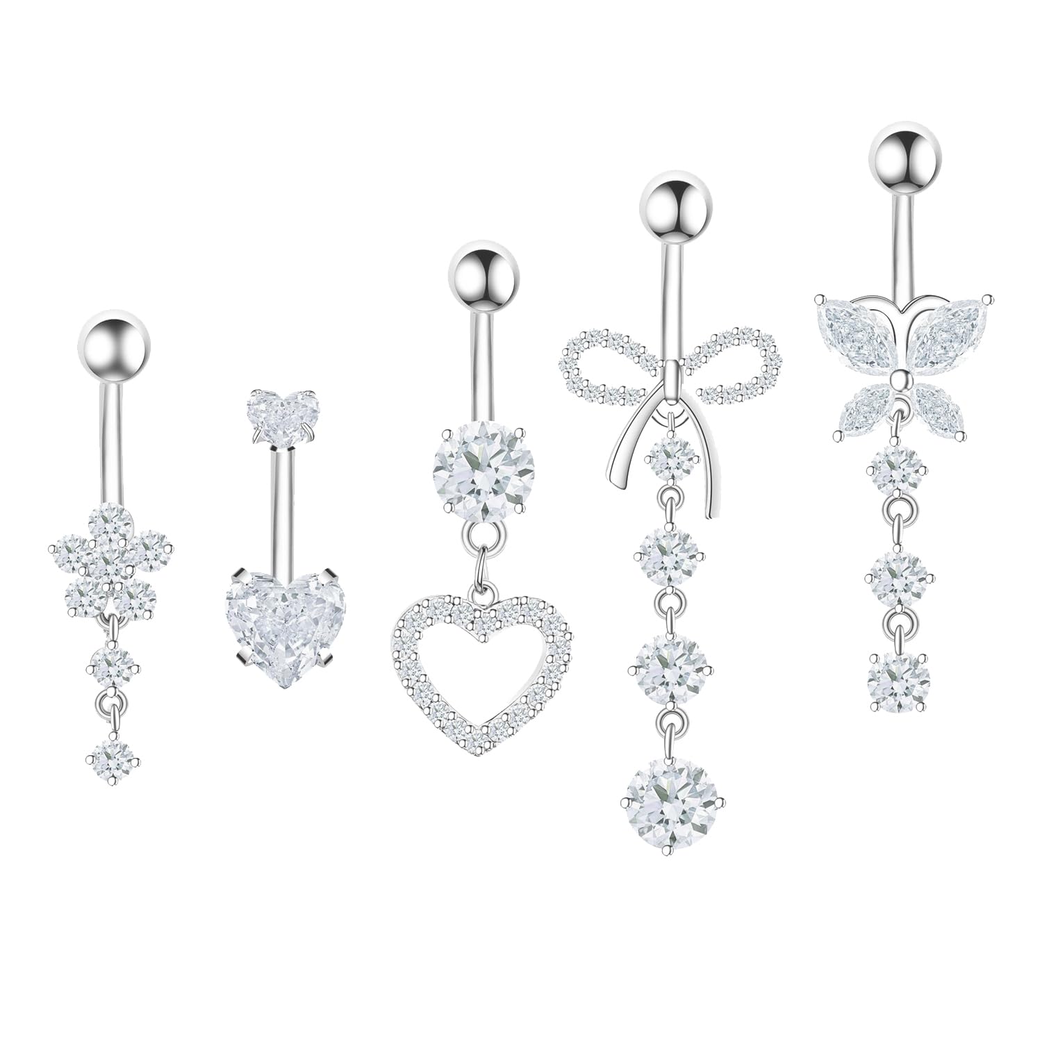 Piercing Decorativi Ombelico Piercing Ombelico In Acciaio Inox