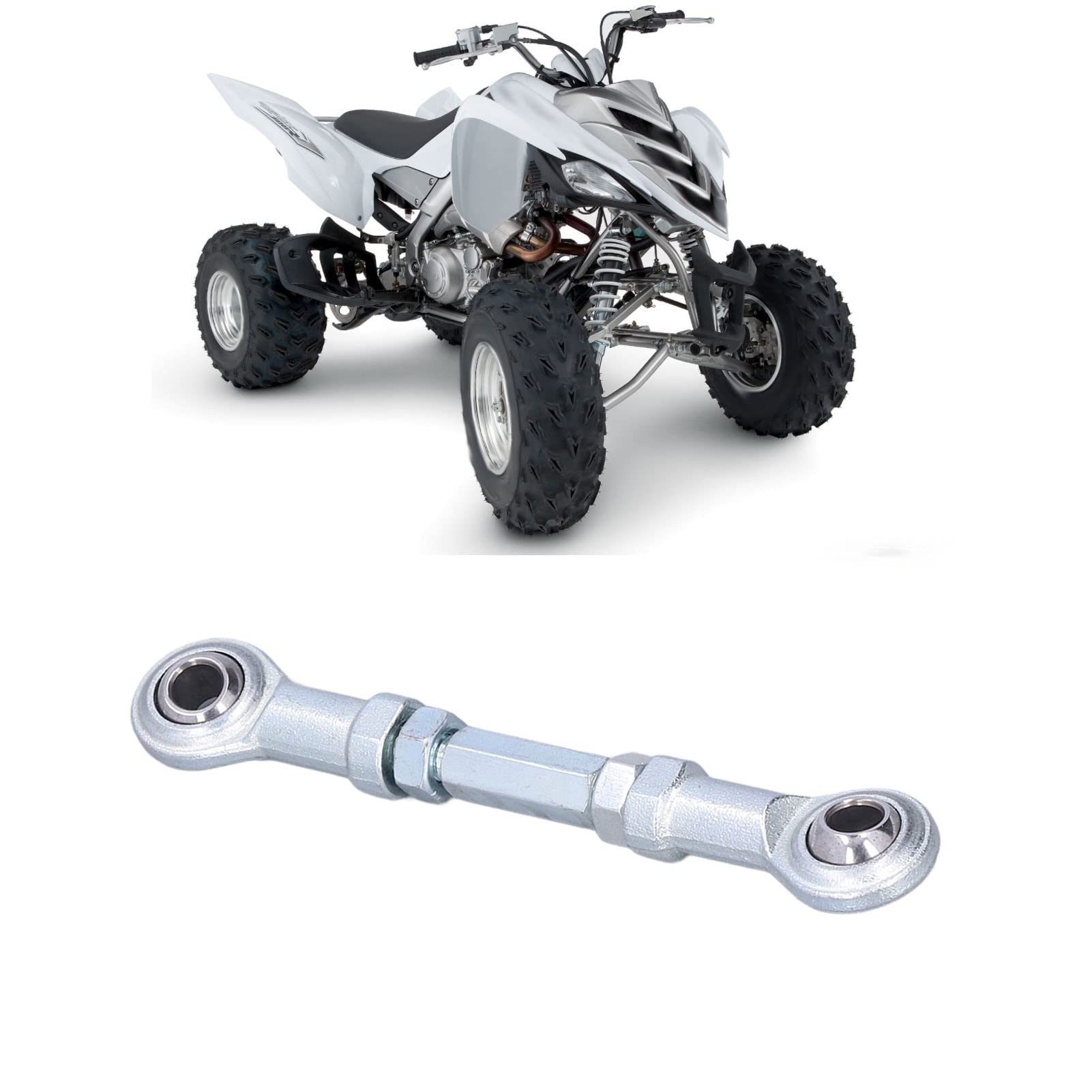 Przegub kulowy M8, metalowy drążek kierowniczy, praktyczny, trwały do elektrycznych mini ATV, go-kartów, quadów, dirt bike'ów, pit bike'ów Przegub kulowy M8, metalowy drążek kierowniczy, praktyczny