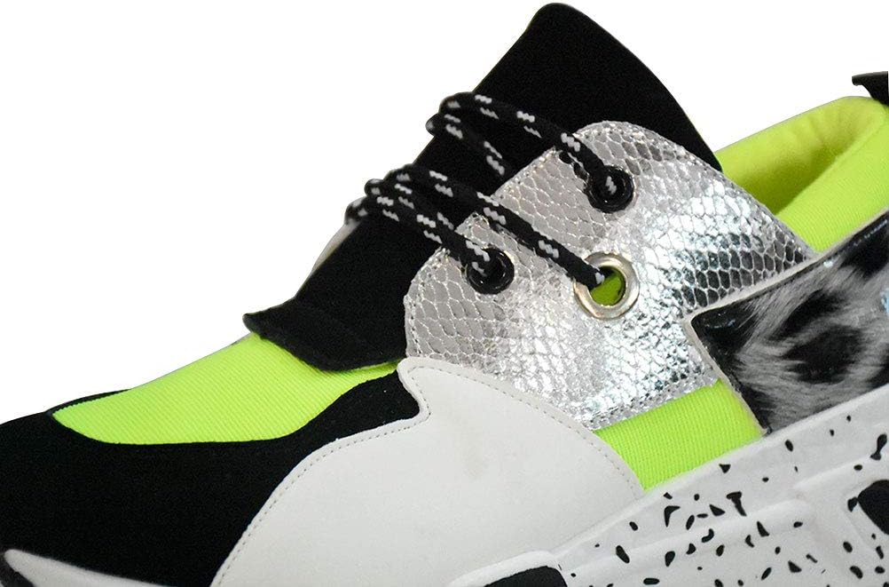 LUCKY STEP Women's Climbing Hiking Retro Jogger Cliff Sneakers Running Sport Trainer Shoes 6 Neon Green