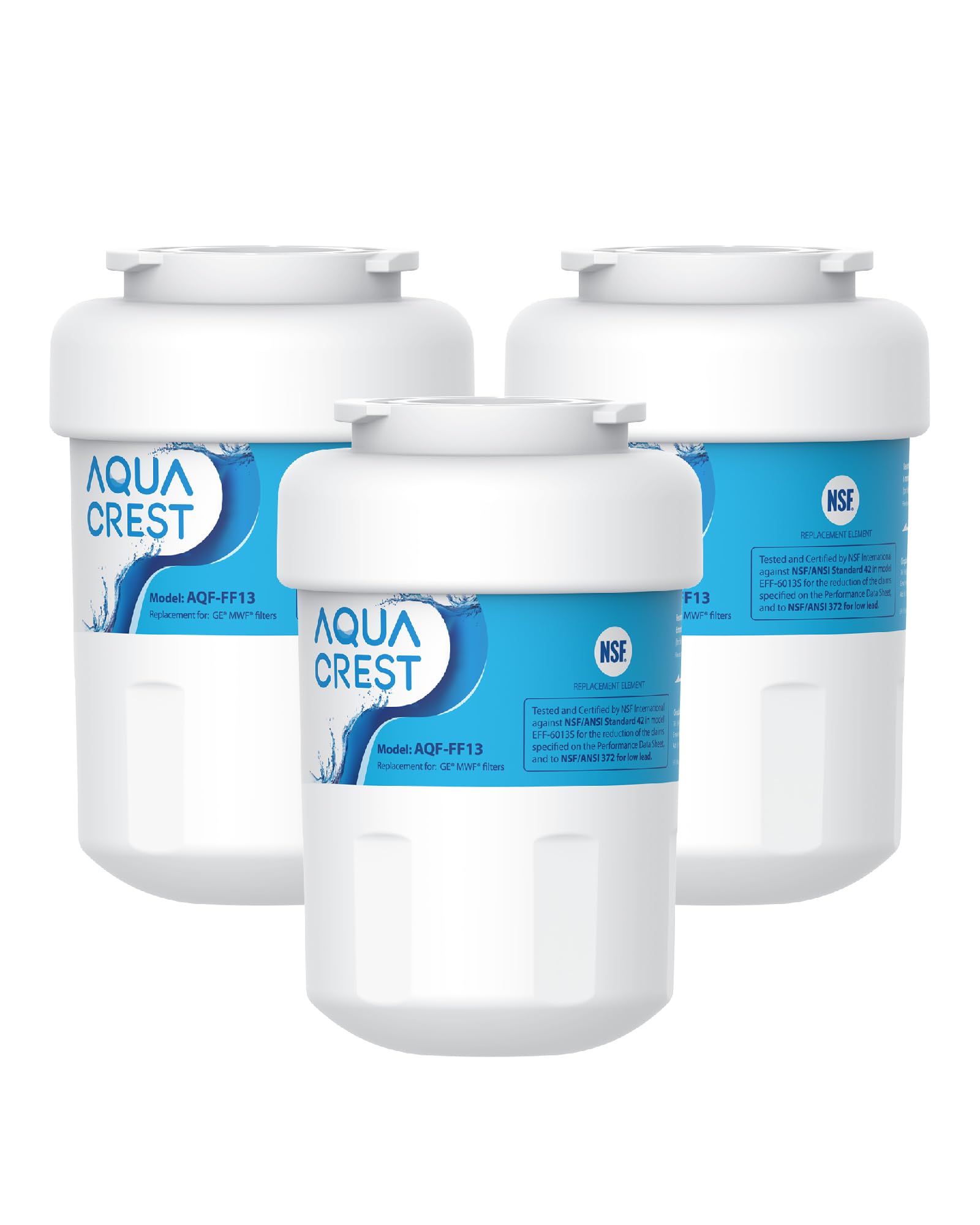 AQUA CREST AQF-FF13 Replacement for GE SmartWater MWF MWFINT MWFP MWFA GWF HDX FMG-1 GSE25GSHECSS WFC1201 Kenmore 9991
