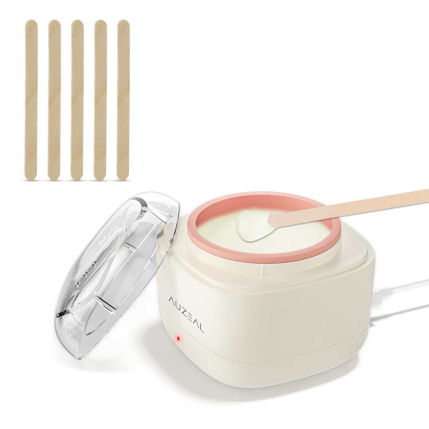 Women's Mini Eyebrow Wax Kit with 50Pcs Mini Wax Sticks Refill, Facial Hair Removal for Brow & Lip, USB Heating Wax Warmer with Precision Applicators, Home & Travel Use