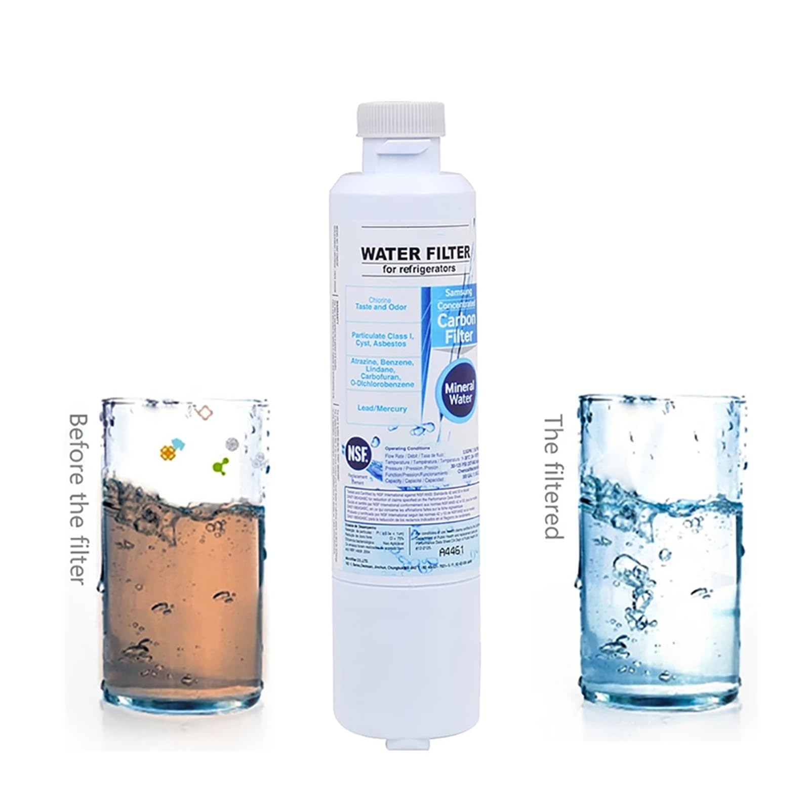 Paquete De 4 Filtros De Agua De Repuesto, Compatibles con Samsung DA29-00020B-1, DA97-08006A-1, HAF-CIN, RF4267HARS, RF28HMEDBSR