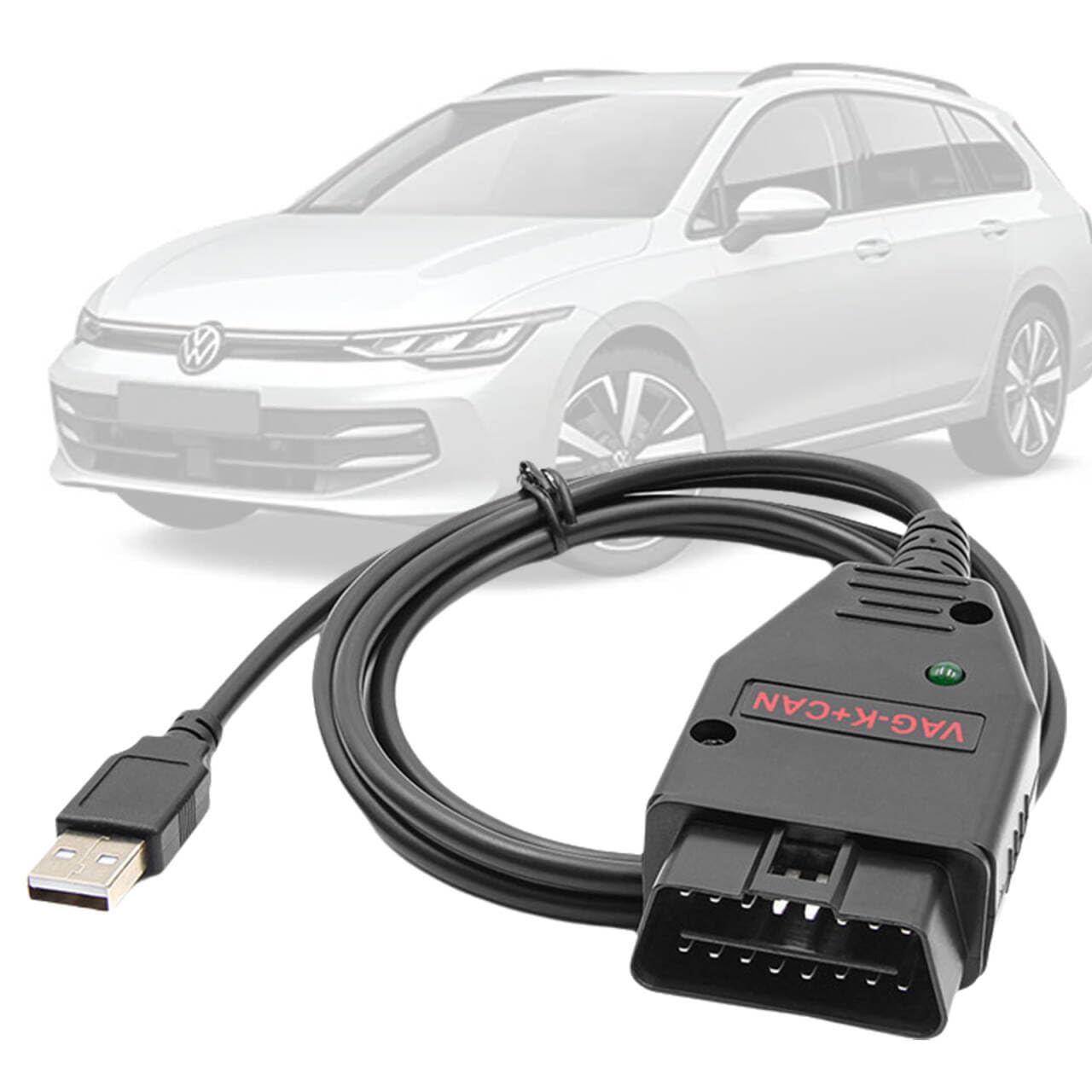 VZG OBD2 Cable for VAG K+CAN Commander v1.4 Diagnostic Scanner Tool,Compatible with VAG/VW/Audi/Skoda/Seat Vehicles, Fit for ECU Programming Tool OBDII Code Reader