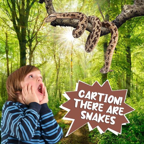 Hozzi Giant Boa Constrictor Large Stuffed Animal Snake Plush Realistic Toy 200cm / 80 Inches Lifelike Gifts for Kids Birthday Party Prank Props (Brown-02) by Hozzi - Used condition - Image 6