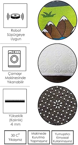 Miniatura 5 de LaModaHome Alfombra antideslizante  Alfombra de área antideslizante  Alfombra suave lavable a máquina para dormitorio, interior y exterior,