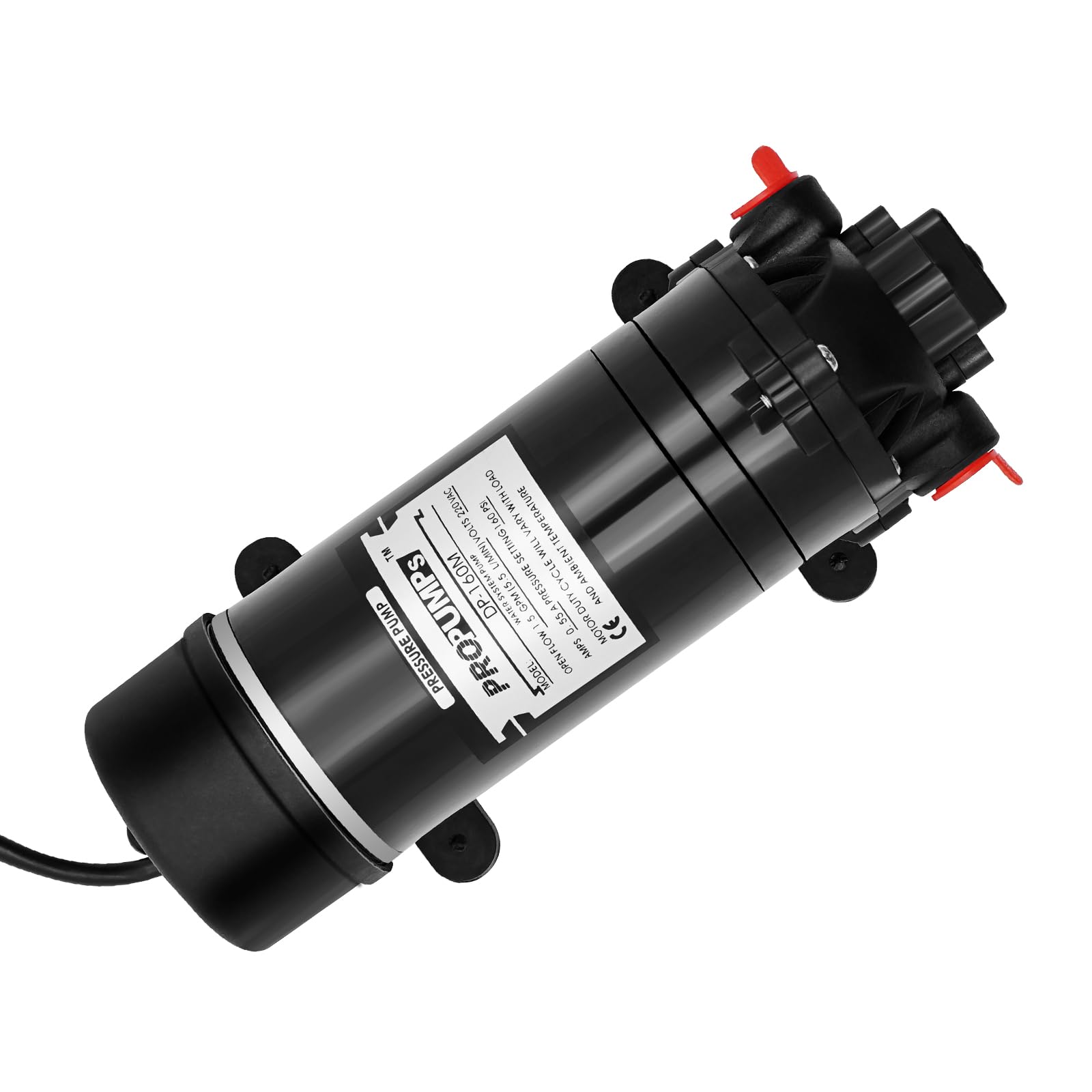 Pompa a membrana da 220 V, pompa a pressione per campeggio, pompa ad alta pressione autoadescante, pompa dell'acqua 5,1-5,5 l/min