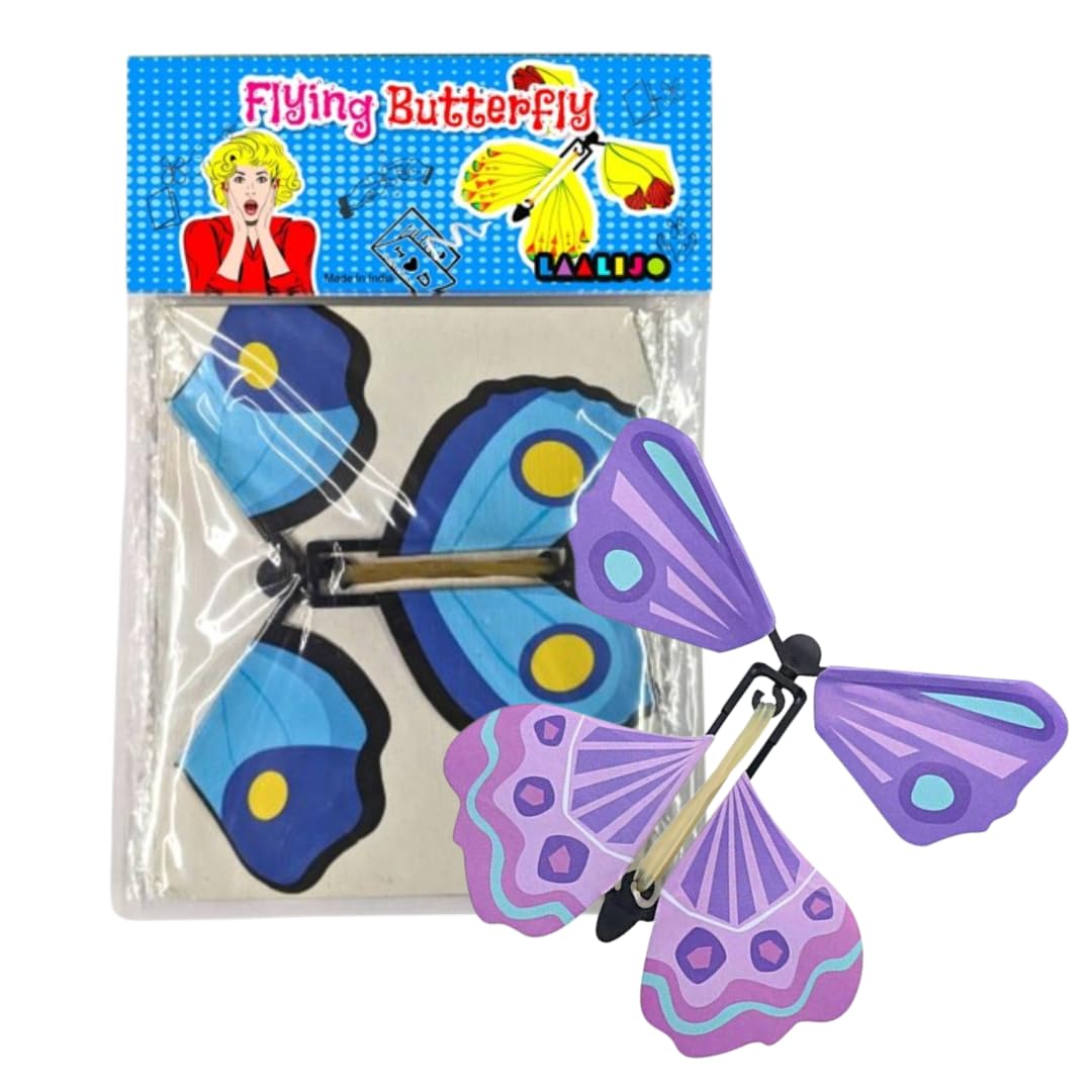 Buy LAALIJO Magic Flying Butterflies | Rubber Band Powered Wind Up