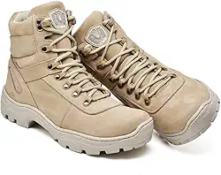 Bota Coturno Couro Masculina Adventure Areia Deserto Airsoft Exército Cano Baixo