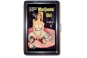 Marijuana Girl Classic Lowbrow Pulp Art Stainless Steel Cigarette Case (King Size)