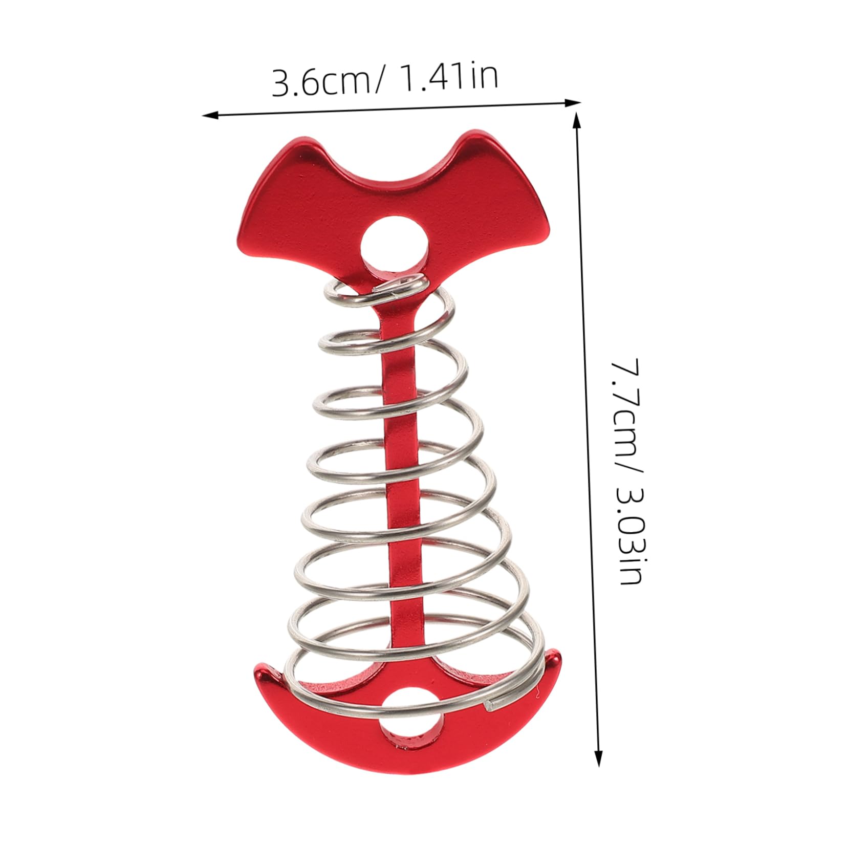 BESPORTBLE 10pcs Portable Windproof Fish Bone Tent Stakes with Spring Buckle Durable Deck Anchors for Outdoor Camping Versatile Use with Rope for Secure Anchoring Various Surfaces
