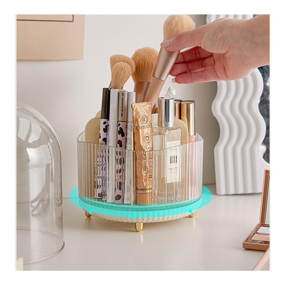 Pudełko do makijażu Obrotowy organizer na pędzle kosmetyczne – do łazienki, toaletki i biurka