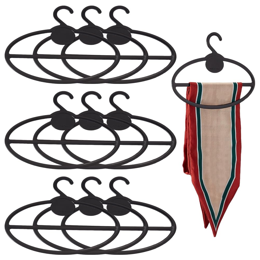 10 Pack Zwarte Sjaal Hanger, Sjaal Houder Organizer Ruimtebesparende Plastic Sjaal Hanger Voor Winkel Home Sjaals Sjaals Sorteren Opslag