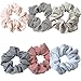 Produktbild Haargummis, 6 Stück, elastisch, gestreift, für Mädchen und Damen, Haarschleife, Chiffon, Pferdeschwanz-Halter, bunte Haargummis, weiche Haarbänder (A)