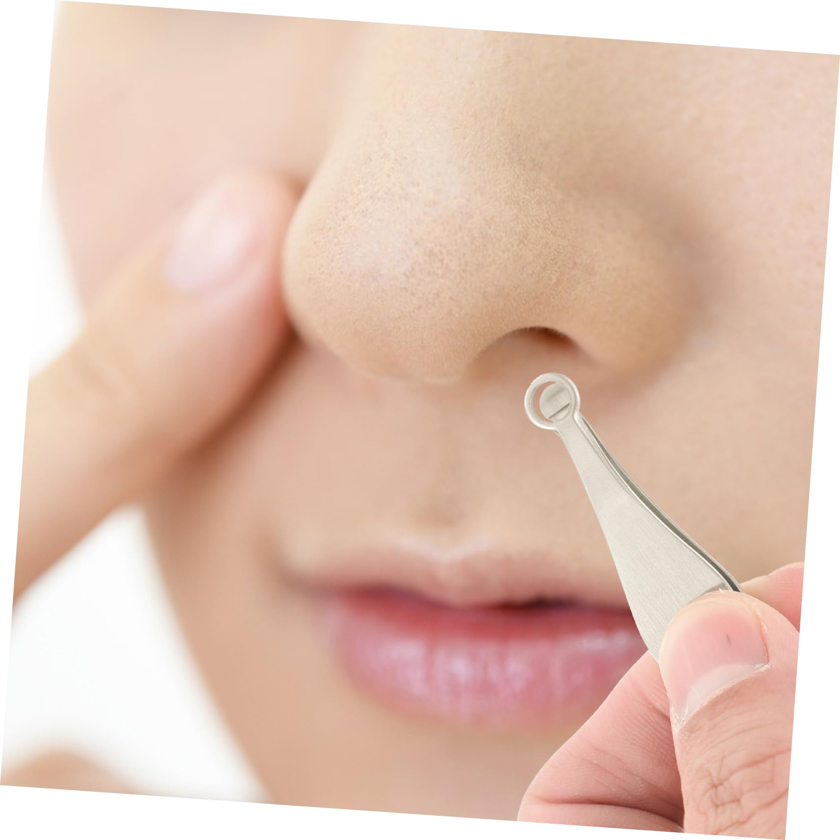 Baluue 3pezzi Pinzetta Per Nasal Hair Inossidabile Con Testa Rotonda Strumento Di Taglio Sicuro e Pratico Per La Personale Del Naso Orecchie