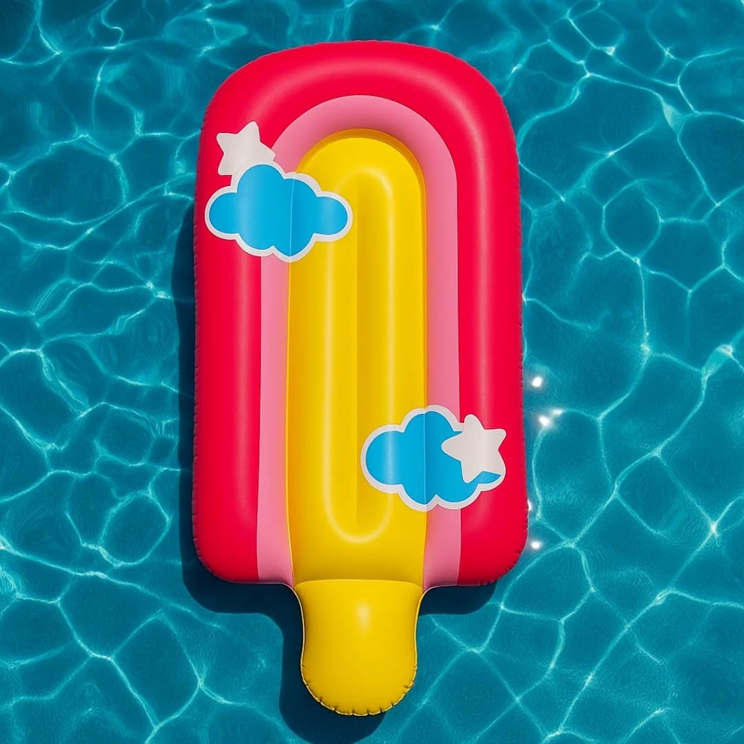 Wanna Party Giant Inflatable Ice Cream Blow up Rainbow Ice Cream Inflatable Summer Decorations for Summer Pool Beach Birthday Decor 4