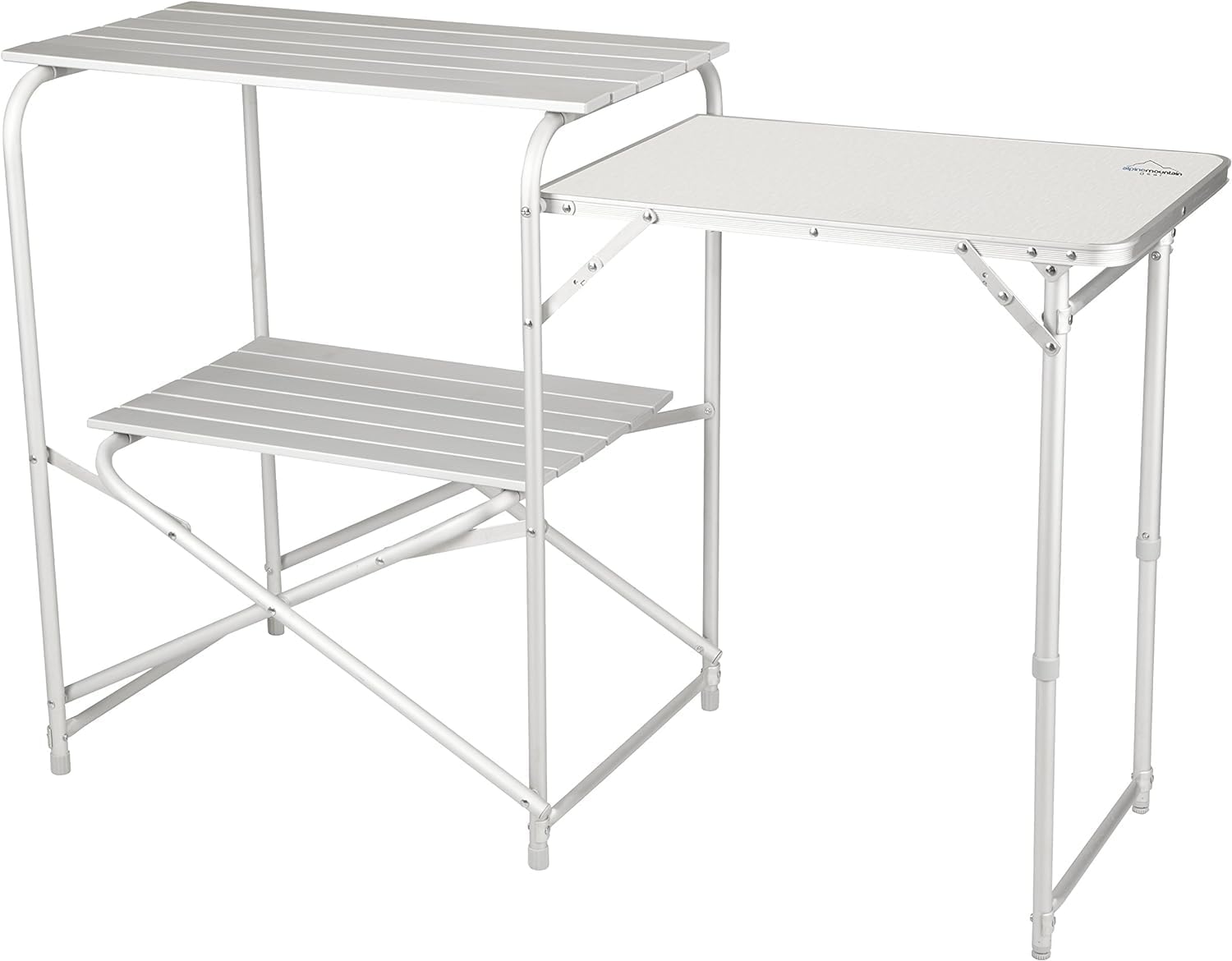 Weather-Resistant Aluminum Roll Top Camping Kitchen Table with Carry Case