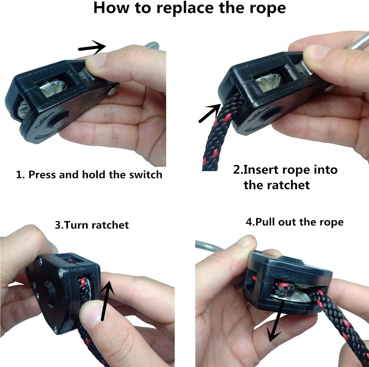 Kayak and Canoe Tie Down Set, 4Pcs Quick Loops and 2Pcs Sentry Ratchet Tie Down Rope and 2Pcs Rope