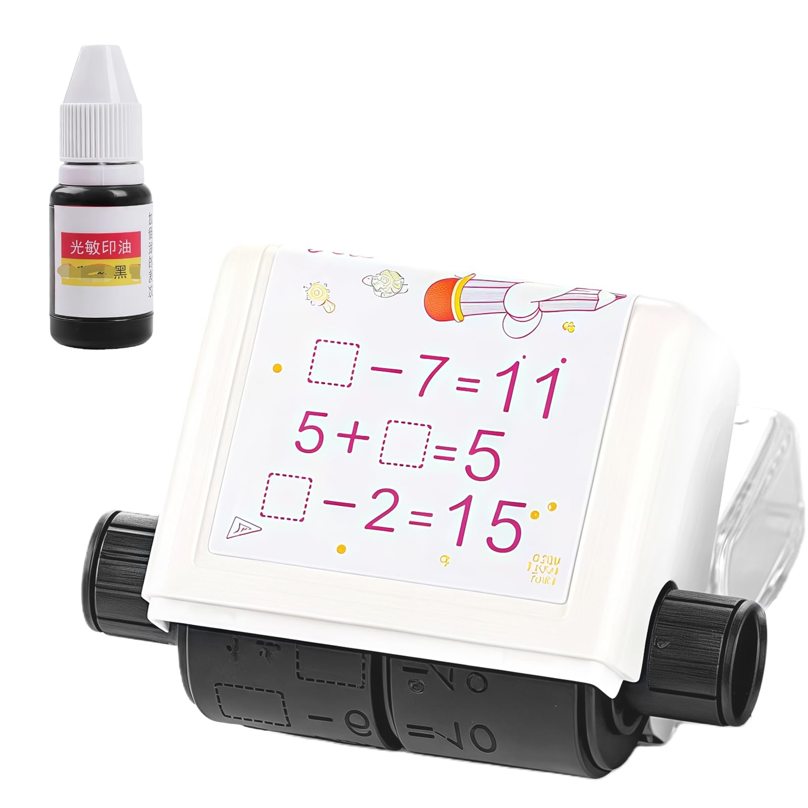 YROHGKPN Mathematics Exercise Generator Stamper Addition Subtraction Stapmer Teaching Aid for Classroom Math Practice Worksheets Kids Math Roller Stamper